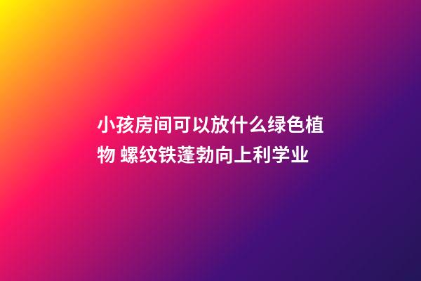 小孩房间可以放什么绿色植物 螺纹铁蓬勃向上利学业